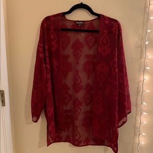 Express Red Kimono one size